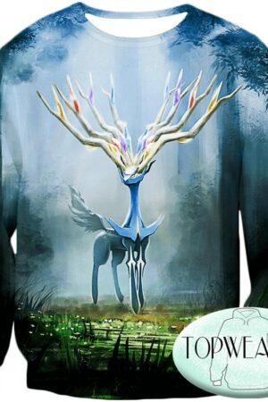 Pokemon Sweatshirts - Very Cool Pokemon Xerneas Sweatshirt