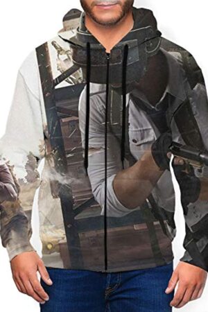 PUBG Hoodies - 3D Print Game Playerunknown's Battlegrounds Zipper Jacket with Pockets