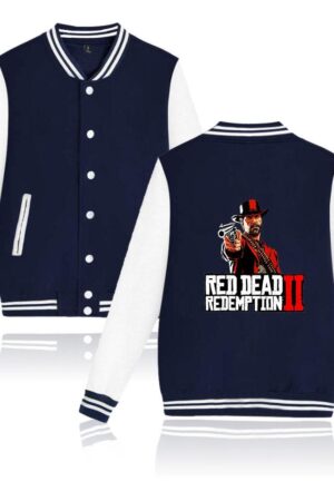Red Dead Redemption 2 Baseball Jackets - Solid Color Red Dead Redemption Super Cool Baseball Jacket
