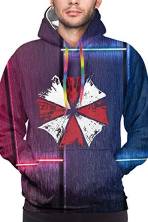 Resident Evil Hoodie - Resident Umbrella Evil Corp Symbol 3D Print Pullover Drawstring Hoodie
