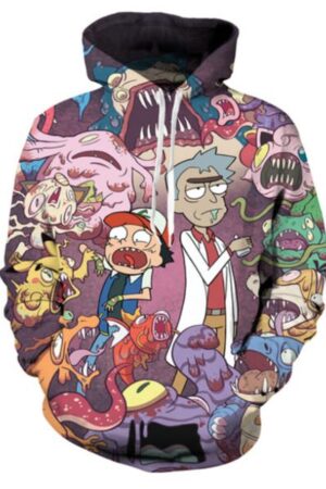 Rick And Morty Funny 3D Print Harajuku Style Cartoon Casual Hoodie