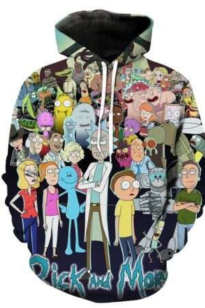 Rick and Morty Hoodies - All Character Pullover Yellow Hoodie