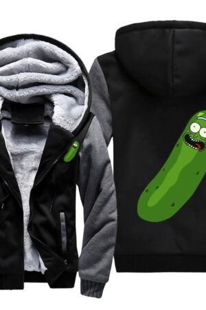 Rick and Morty Jackets -  Pickle Rick Fleece Jacket