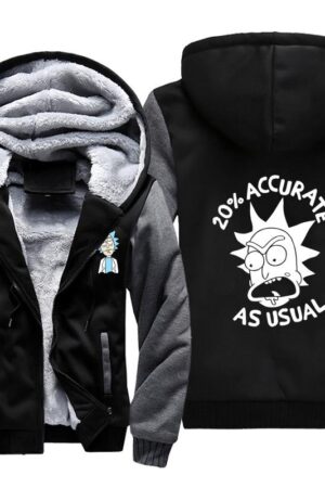 Rick and Morty Jackets - Solid Color Rick and Morty Anime Series Cartoon Fleece Jacket
