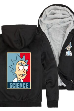 Rick and Morty Jackets - Solid Color Rick and Morty Anime Series Science Fleece Jacket