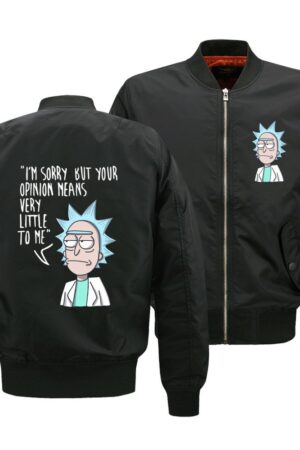 Rick and Morty Jackets - Solid Color Rick and Morty Super Cool Flight Suit Fleece Jacket