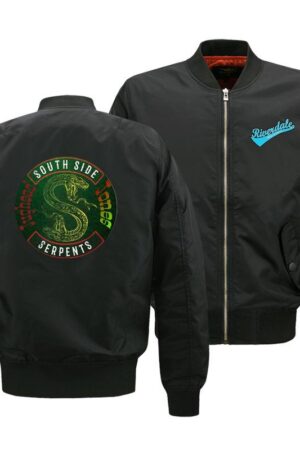 Riverdale Jackets - Solid Color Riverdale Air Force One Flight Jacket Fleece Jacket