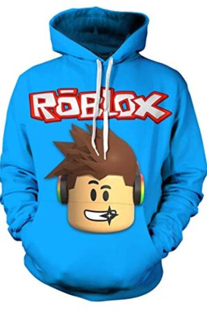 Roblox Hoodie - 3D Print Hooded Pullover for Teens