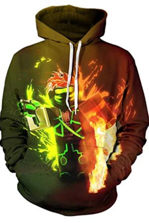 Roblox Hoodie - 3D Print Hooded Pullover for Teens