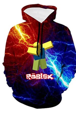 Roblox Hoodie - 3D Print Hooded Pullover for Teens