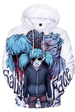 Sally Face Hoodies - Sally Face Game Series Sally Face Terror Mask Hoodie