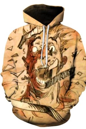 Scream Devil Print Halloween Hoodie