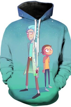Smooth and starry | Rick and Morty 3D Printed Unisex Hoodies