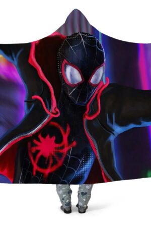 Spider-Man Hooded Blanket - Handsome Black Spiderman Blanket