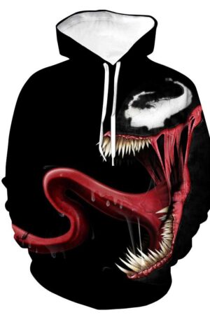 Spiderman Hoodies - Cool Marvel Villain Venom Monster 3D Hoodie