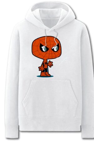 Spiderman Hoodies - Solid Color Spiderman Cartoon Style Super Cute Fleece Hoodie