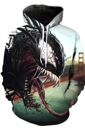 Spiderman Hoodies - Venom Spiderman Monster Mouth 3D Hoodie