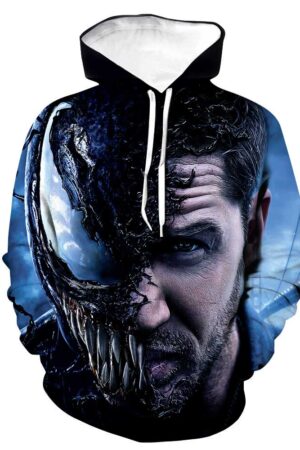 Spiderman Hoodies - Venom Spiderman Venom Eyes Cool 3D Hoodie