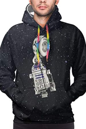 Star Wars Hoodies - R2-D2 Black 3D Print Hooded Jumper with Pocket
