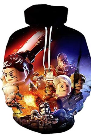 Star Wars Hoodies - Star Wars Lego Skywalker Saga 3D Print Hooded Jumper with Pocket