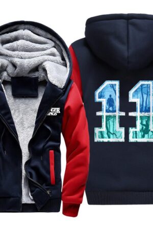 Stranger Things Jackets - Solid Color Eleven Icon Fleece Jacket