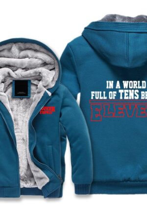 Stranger Things Jackets - Solid Color Stranger Things ELEVEN Icon Fleece Jacket