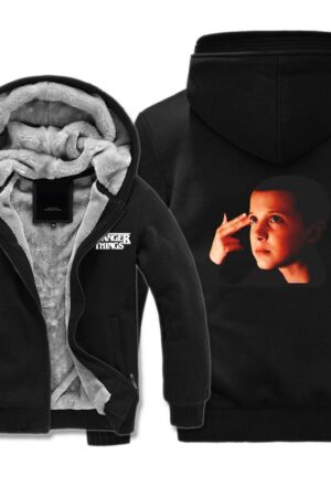 Stranger Things Jackets - Solid Color Stranger Things Eleven Icon Super Cool Fleece Jacket