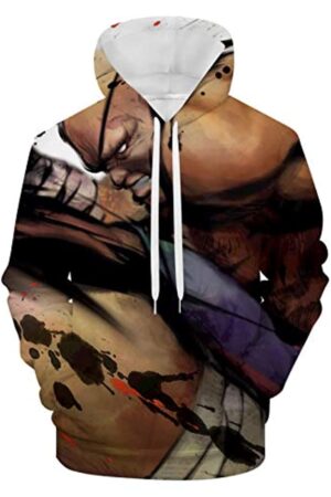 Street Fighter Hoodie - Sagat 3D Print Pullover with Pockets