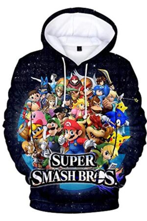 Super Smash Bros Hoodie - 3D Print Hooded Sweatshirt