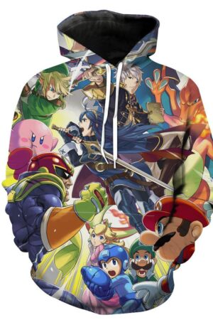 Super Smash Bros Hoodies - Video Game Pullover Hoodie
