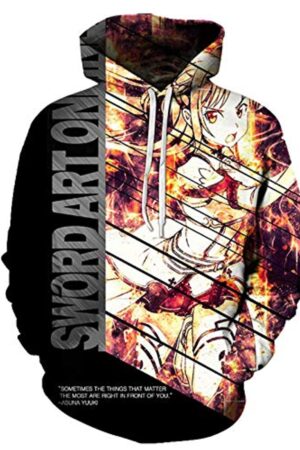 Sword Art Online Anime 3D Print Pullover Hoodie Sweatshirt