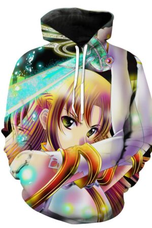 Sword Art Online Yuuki Asuna Hoodies - Pullover Fighting Hoodie