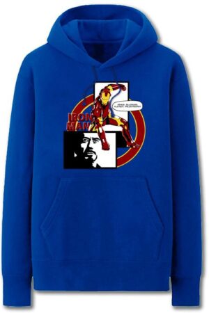 The Avengers Hoodies - Solid Color Iron Man Icon Cartoon Style Fleece Hoodie