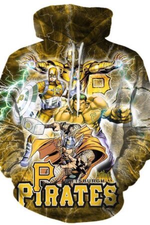 The Avengers Pittsburgh Pirates Hoodies - Pullover Yellow Hoodie
