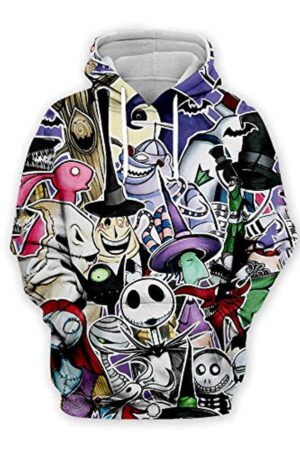 The Nightmare Before Christmas 3D Printed Pullover Hoodie