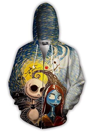 The Nightmare Before Christmas 3D Printed Zipper Hoodie