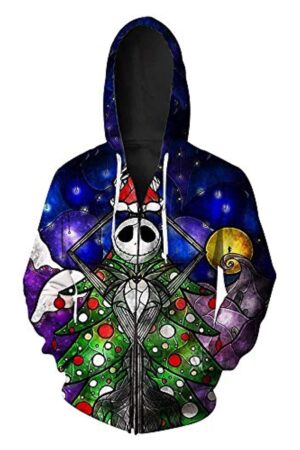 The Nightmare Before Christmas 3D Printed Zipper Hoodie