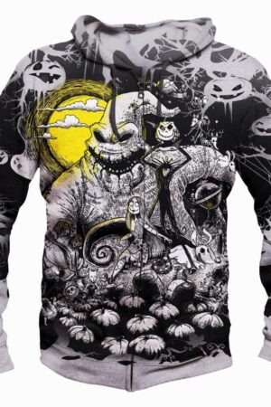 The Nightmare Before Christmas Hoodies - Pullover Black Hoodie