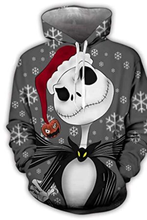 The Nightmare Before Christmas Zero Jack & Sally Skellington 3D Printed Hoodie