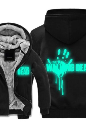 The Walking Dead Jackets - Solid Color The Walking Dead Movie Luminous Terror Icon Fleece Jacket