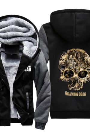 The Walking Dead Jackets - Solid Color The Walking Dead Skull Icon Fleece Jacket