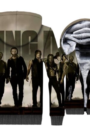 The Walking Dead Jackets - The Walking Dead Movie Series Rick Grimes and Daryl Dixon Super Cool 3D Fleece Jacket