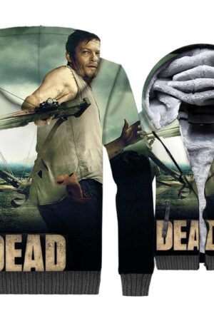 The Walking Dead Jackets - The Walking Dead Series Daryl Dixon Super Cool 3D Fleece Jacket