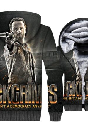 The Walking Dead Jackets - The Walking Dead Series Rick Grimes Super Cool 3D Fleece Jacket