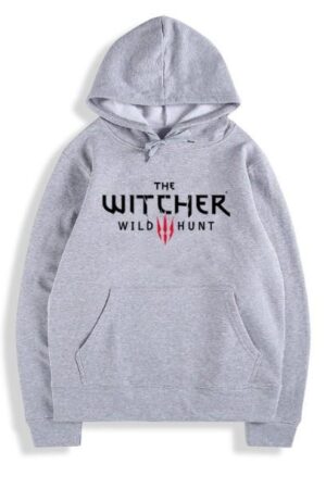 The Witcher 3: Gray Unisex Wild Hunt Geralt Of Rivia Hoodies Sweatshirt