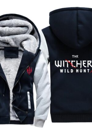 The Witcher 3: Wild Hunt Jackets - Solid Color The Witcher Logo Super Cool Fleece Jacket