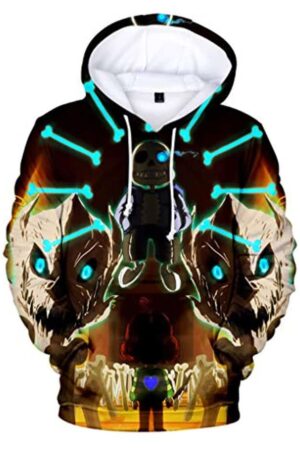Undertale Hoodie - Sans Skull 3D Print Pullover Drawstring Hoodie
