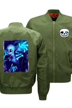Undertale Jackets - Solid Color Undertale Game Icon Flight Suit Fleece Jacket