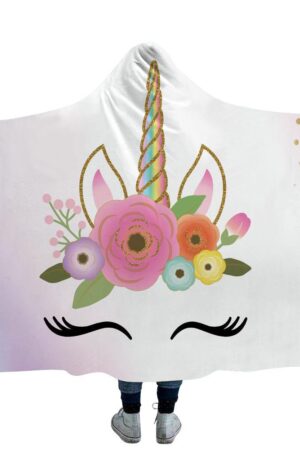 Unicorn Hooded Blankets - Unicorn Series Rainbow Cute Fleece Hooded Blanket