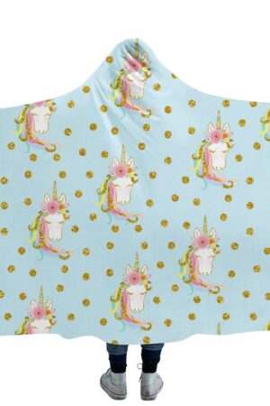 Unicorn Hooded Blankets - Unicorn Series Unicorn Pattern Fleece Hooded Blanket